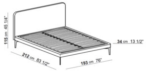 1930 x 2120 mm (Para colchón 1800x2000) 4.328,17 €