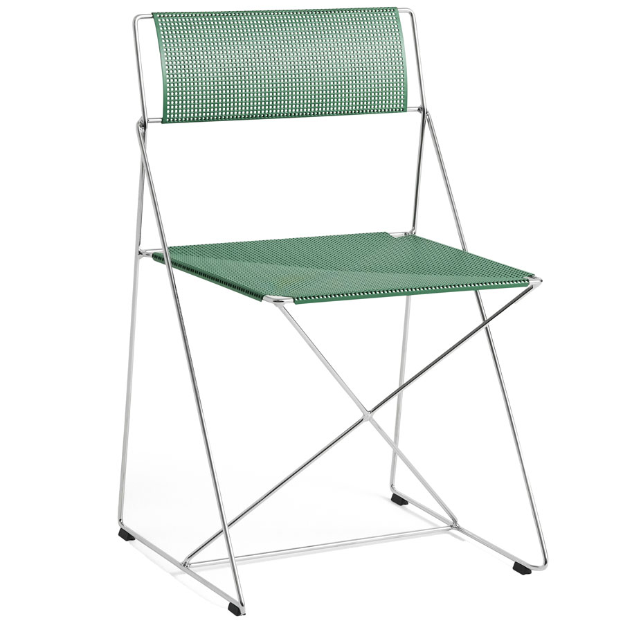 Silla  X-Line Cromado / Verde Puerro ER