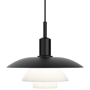 Lámpara PH 5/5 Pendant Metal Negro / Vidrio Opal ER