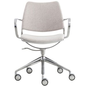 Silla Gas Ruedas Cromo